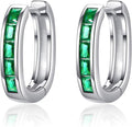 Trendy CZ Gold/Silver Hoop Earrings for Women Square Hypoallergenic chunky gold Hoop Earrings Geometric Minimalist Rectangle Hoops