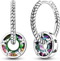 LAZA 925 Sterling Silver Hoop Earrings for Women, Hypoallergenic Huggie Butterfly Dangle Drop Earrings Colorful Flower Earrings Jewelry Gifts