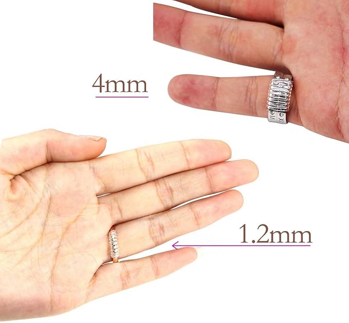 Ring Sizers for Loose Rings, Invisible Size Adjuster Silicone, Guards Spacer Tightener Resizer Fitter for Women Men, Make Smaller Without Resizing Thick Band (Transparent)