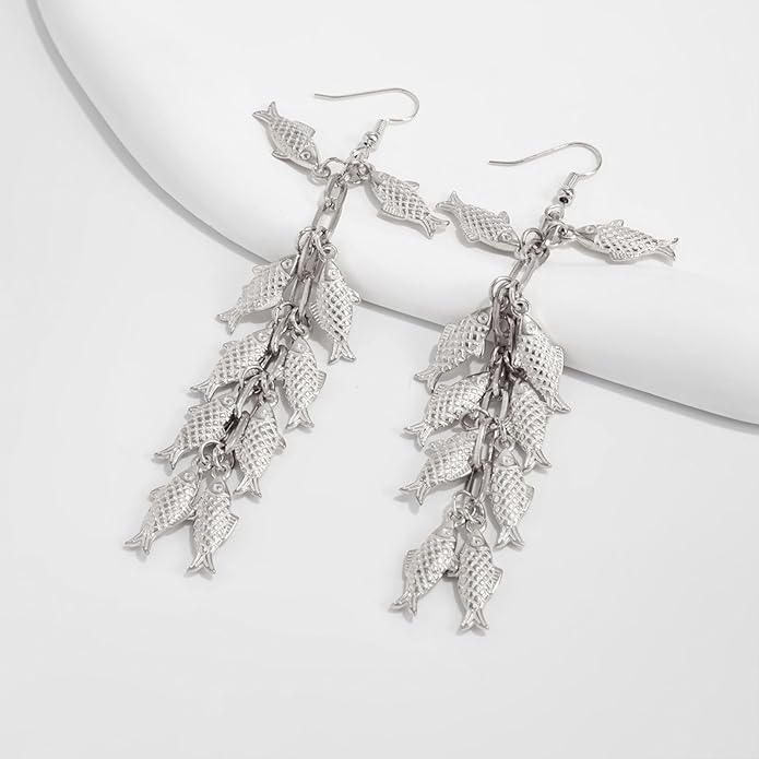 Gold Starfish Shell Earrings for Women with Pearl Beach Seashell Earrings Dangle Summer Vacation Earring for Women Beach Jewelry