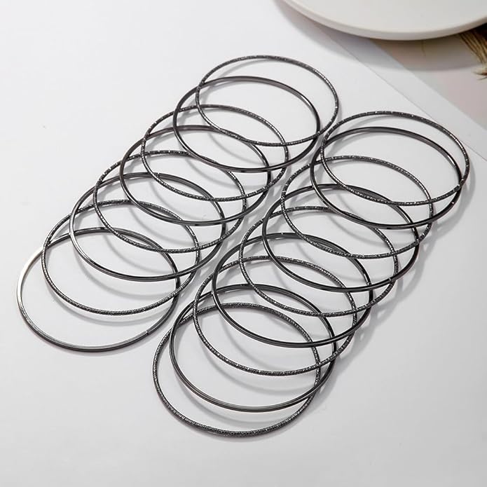 16Pcs Gold Bangle Bracelets for Women - Multi Layer Stackable Textured Bracelets Boho Jewelrys Set.