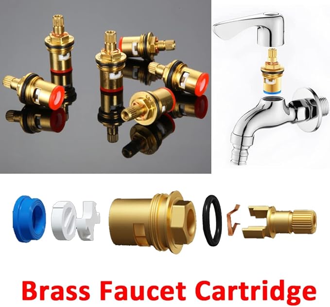 Faucet Ceramic Stem Cartridge Valve, G1/2" Brass Tap Ceramic Disc Cartridge - Image 4