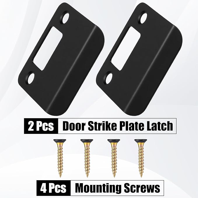2 Pack Extended Strike Plate Round Corner, 2.25 X 2.25 Inch, 2-1/4" x 1-3/4" - Image 5