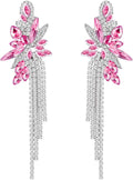 mecresh Marquise Crystal Bridal Chandelier Dangle Drop Earrings Ladies Gifts in Silver/Gold Tone