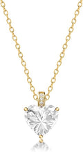 Genuine Birthstone Necklace for Women, Heart Love Necklace, Birthday Gifts for Her