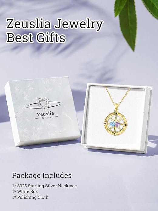 Valentine's Day Gifts for Wife 925 Sterling Silver Double Birthstone Pendant Necklaces I Love You for Always and Forever Necklace Anniversary Birthday Gifts for Wife Girlfriend Mom Her
