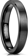 King Ring Tungsten 4/6/8/10mm Rings – Super Polished Matt Finish Tungsten Rings – Designed in USA