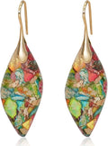 Natural Stone Earrings Multishape Dangle Drop Earrings Boho Stone Earring for Women