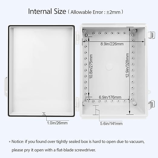 Electrical Box, IP67 Waterproof Hinged Cover Stainless Steel Latch Junction Box - Image 5
