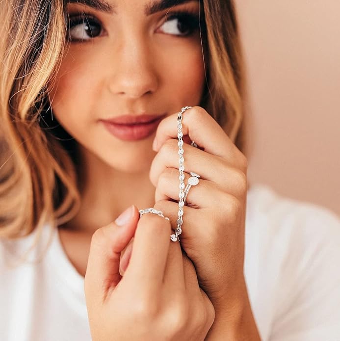 CHESKY 14k Gold Plated/Silver Plated Dainty Necklace for Women, Trendy Satellite Choker Necklace Thin Beaded Layered Choker Necklaces Discs Paperclip Chain Necklaces Womens Simple Jewelry