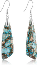 SELOVO Jasper Stone Earrings for Women Trendy Dangle Earrings Fishhook Drop Earrings
