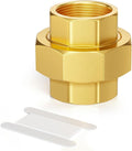 GASHER 1/2" FNPT Brass Union Pipe Fitting | 1/2 Inch Female x 1/2 Inch Female by GASHER