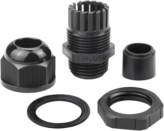 XHF 10 Pcs 3/8" IP68 Strain Relief Nylon Cord Grip Waterproof NPT Cable Glands - Image 4