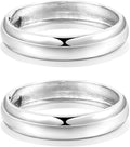 2Pcs Bangle Bracelets for Women Gold Arm Cuff 14k Gold Plated Chunky Gold Bangle Set Hinged Cuff Bracelets Trendy Arm Cuff Jewelry for Women
