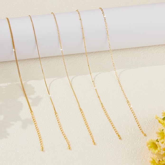 Gold Bracelets Set for Women Stack, Dainty Thick Bracelets Stack for Women Trendy, Simple Thin Gold Plated Cuff Stackable Bracelets With Beaded Cuban Paperclip Snake Rope Bangle Hand Chain Jewelry Gifts for Women Non Tainish