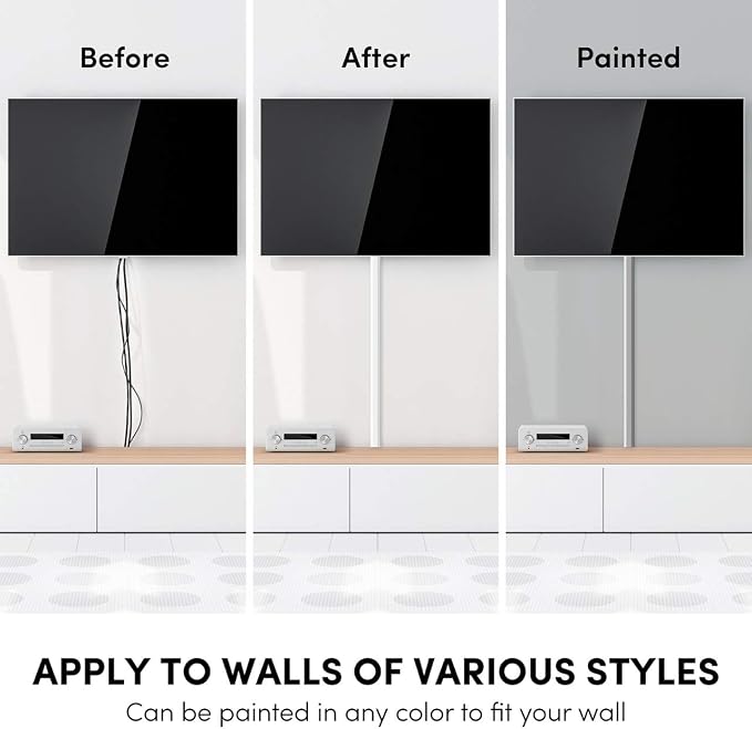 Cord Covers for Wires on Wall - 150in Cable Management Cable Hider - Cord - Image 5