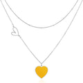 Linawe Layered Choker Heart Pendant Necklace for Women Trendy, Gold/Silver/Rose Gold Chain Stainless Steel Stacked Necklaces, Double Heart Necklace Y2K Preppy Jewelry