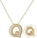 RWQIAN Letter Necklace for Women Bubble, Chunky Initial Alphabet A-Z Pendant Puffy Name Personalized Necklace Dainty Zircon CZ Fashion Jewelry Gifts for Girls Girlfriend