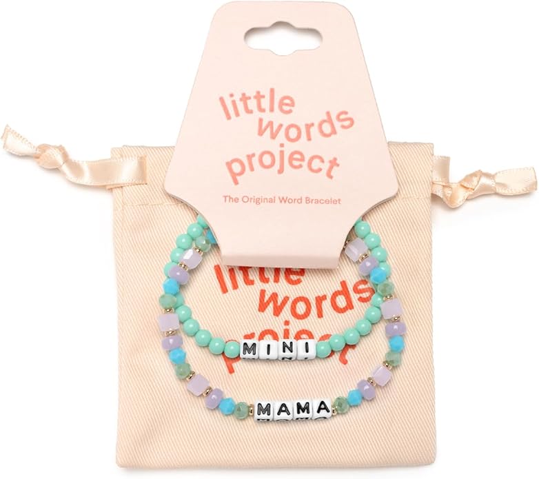 Little Words Project Mother's Day Gifts, The Original Word Bracelet, Made with Colorful Beads and Plated Brass Hardware, Handcrafted Design & Positive Message