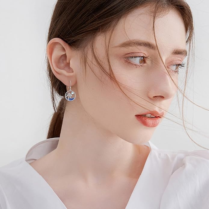 Beach Starfish Earrings for Women Sterling Silver Starfish Jewelry Gifts