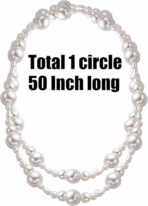 Statement Strand Imitation Pearl Necklace for Women 1980s