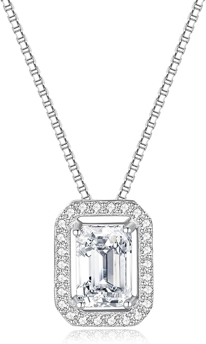 S925 Sterling Silver 0.6ct VVS1 D-Color Diamond Pendant Necklace for Women, Ideal Valentine's Day Gift for Wife