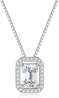 S925 Sterling Silver 0.6ct VVS1 D-Color Diamond Pendant Necklace for Women, Ideal Valentine's Day Gift for Wife