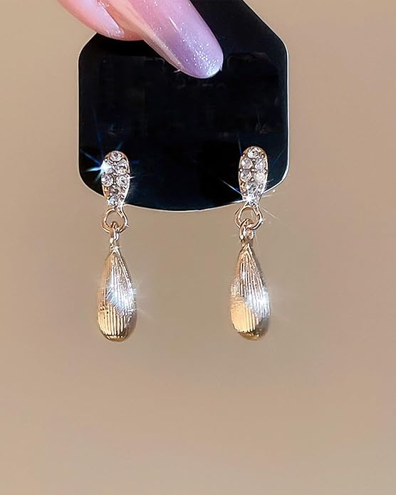 Gold Dangle Earrings for Women Chunky Stud Earrings 14K Gold Plated Hypoallergenic Statement Earring Dangle Drop Earrings Trendy Fashion Chunky Earings Jewelry for Women Gifts