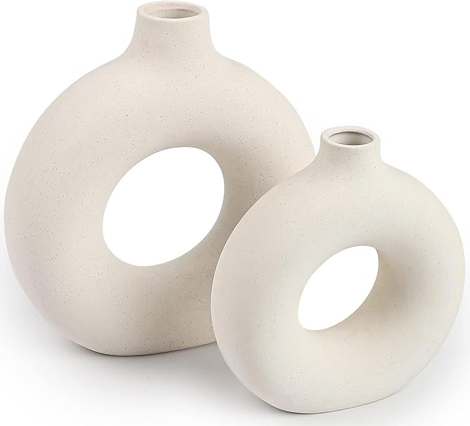 Ceramic Vases Set of 2, Modern Vases by QLOFEI