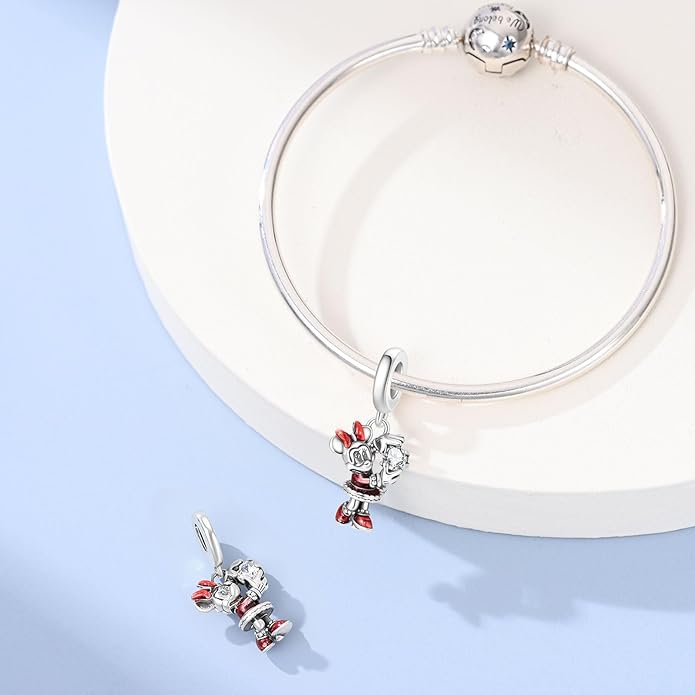 LIGHTDOG 925 Sterling Silver Charm fits Pandora Charm Bracelet Necklaces Pendant Bead Charms Jewelry Gift for Women Family Friends