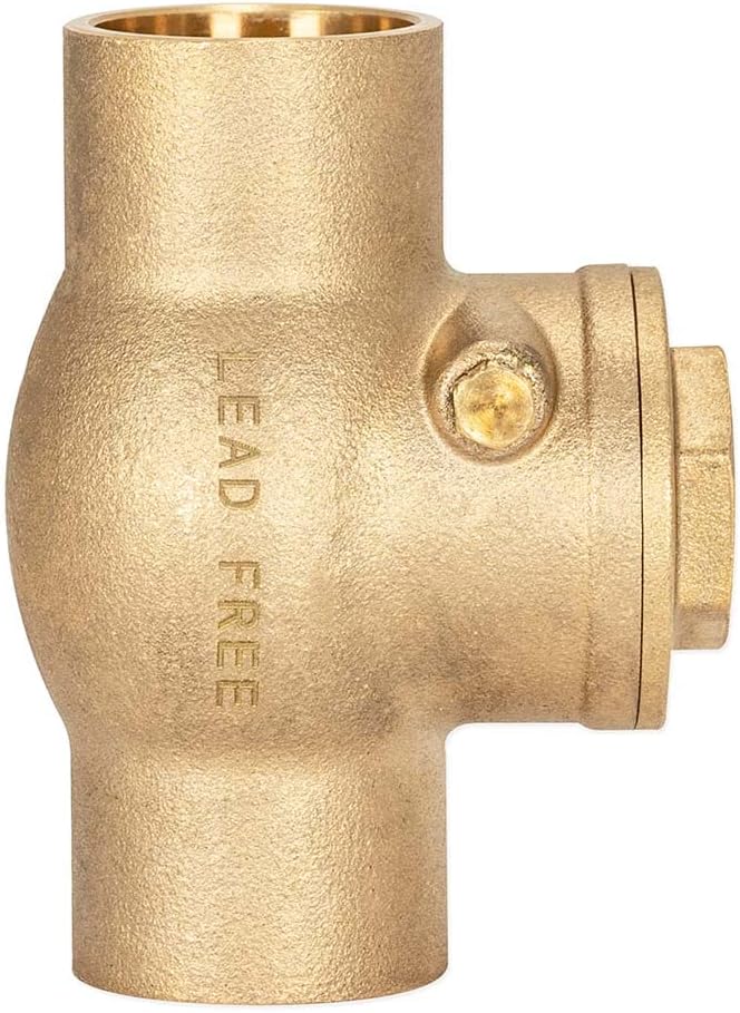 Eastman Brass Swing Check Valve, 1 Inch Copper Sweat, Brass Plumbing Fitting - Image 5