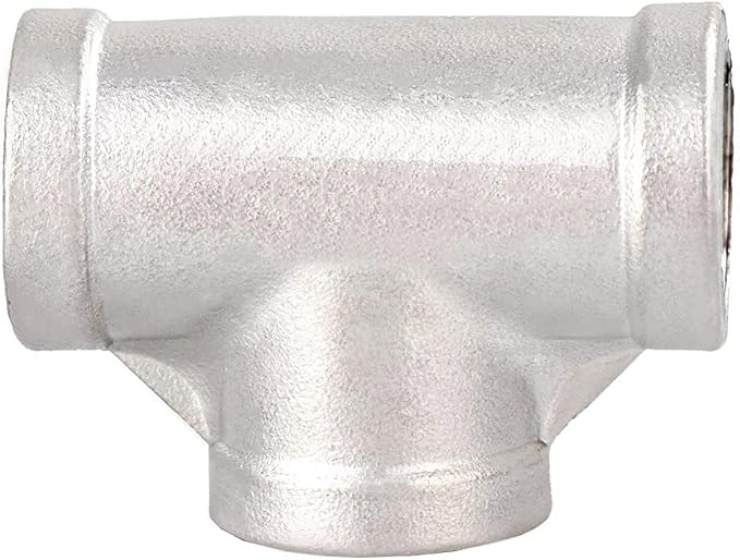 Beduan 2 PCS Stainless 1/2" Tee Female NPT T Shaped 3 Way Cast Pipe Fitting | - Image 3
