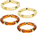 Chunky Acrylic Bracelets for Women -4Pcs Trendy Chunky Bangle Fashion Big Stackable Bangles Set, Trendy Cuff Bracelet Stack Fashion Womens Jewelry Gifts