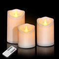 Flameless Candles 4" 5" 6" Outdoor Indoor Pillars Battery Operated Flickering by Artmarry