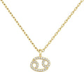 PAVOI 14K Gold Plated Cubic Zirconia Astrology Necklaces for Women - Zodiac Pendant Jewelry Gifts - Zodiac Sign Pendant Necklaces
