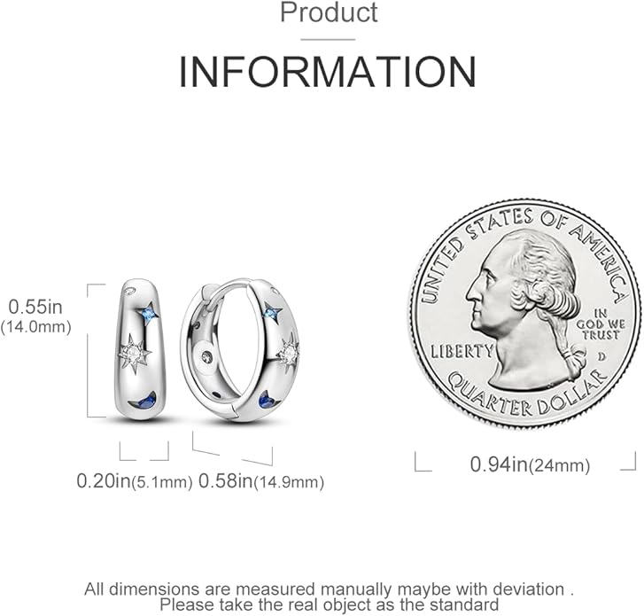 Parmuz 925 Sterling Silver Huggie Hoop Earrings Butterfly Posts Thick Chunky Hoops for Women Small Tiny cuff Cubic Zirconia Snake Heart Earring