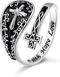 Hamsa Hand of Fatima Lotus Evil Eye/Love Heart/Butterfly/Rose Spoon Adjustable Open Rings 925 Sterling Silver Statement Ring Jewelry Gifts for Women