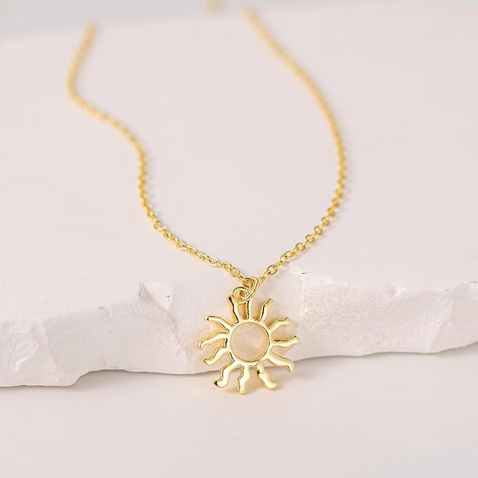 14K Gold Plated Dainty Pendant Butterfly Bead Boot Bee Baseball Flower Compass Airplane Heart Hummingbird Tree Necklace Simple Jewelry Gift for Women