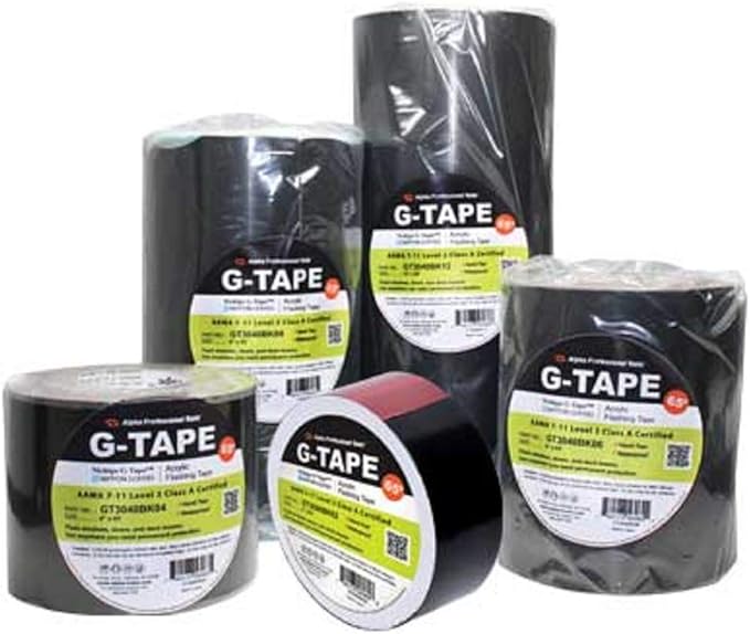 G-Tape - Acrylic Flashing 4" x 65' Nichigo G-Tape GT3040BK04 - Image 2