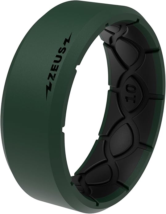 Groove Life Zeus Anti Stretch Silicone Ring Breathable Silicone Rings for Him and Her, Unique Design, Comfort Fit Ring
