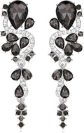 Rhinestone Statement Dangle Earrings Sparkly Crystal Bridal Wedding Earrings for Brides Bridesmaides Chandelier Teardrop Earrings for Women Prom Party