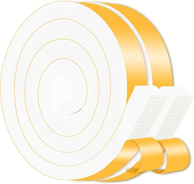 Foam Weather Stripping Tape, High Density CR, 1 in x 3/4 in x 13 Ft | Weather by MIKONIYA