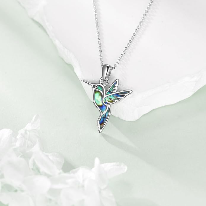 YFN 925 Sterling Silver Hummingbird/Cardinal/Cat Necklace for Women Animal Pendant with Adjustable 18"+2" Chain Jewelry Gift for Christmas, Valentine's Day, Mother's Day, Birthday-Gift Box Included