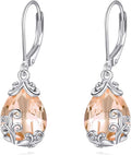 POPLYKE Celtic Filigree Teardrop Drop Dangle Earrings Sterling Silver Leverback Earrings Jewelry for Women