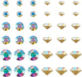 Fashewelry 1782pcs Pointed Back Faceted Glass Rhinestones 2mm/3mm/4mm Crystal AB Diamond Loose Stones with Gold Back for DIY Jewelry Making Replacement