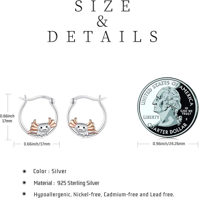 JUSTKIDSTOY Hypoallergenic Panda/Unicorn/Hummingbird/Dolphin Hoop Earrings for Women 925 Sterling Silver Animal Huggie Hoop Earrings Jewelry Gifts for Sensitive Ears