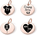 SM Design Pregnancy & New Baby Charm Set – Set of 4 Meaningful Stainless Steel Charms – Great for Crafting, Making Bracelets and Necklaces - Meaningful Keepsake Charms for Expecting & New Moms