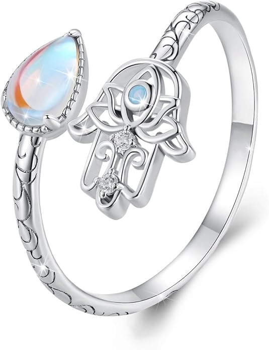 WOSTU Animal Open Adjustable Ring Playful Cat Dachshund Snake Koi Fish Hummingbird Bat Heart Feather Stacking Ring for Women, Sterling Silver Plated Pet Memorial Jewelry Gift for Cat Lovers
