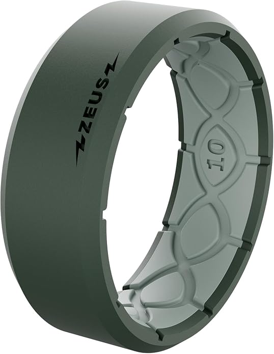 Groove Life Zeus Anti Stretch Silicone Ring Breathable Silicone Rings for Him and Her, Unique Design, Comfort Fit Ring