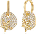 MYEARS Women Earrings Gold Huggie Hoop Dangle Drop 14K Gold Plated Small Simple Hypoallergenic Everyday Jewelry